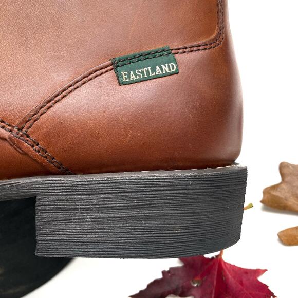 Eastland Chestnut Leather Cap Toe Boots | Heritage Workwear Americana Style - Picture 12 of 16